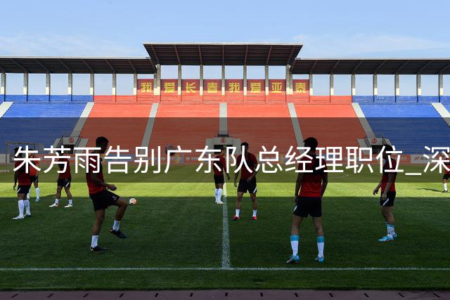 朱芳雨告别广东队总经理职位 深情致谢俱乐部与球迷